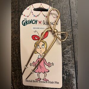Kitsch Gold Bow Hair Pin Cindy Lou Who
